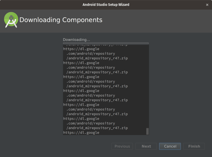 android-downloading-components-error
